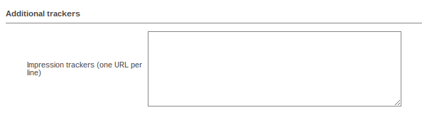 Entry field for additional trackers